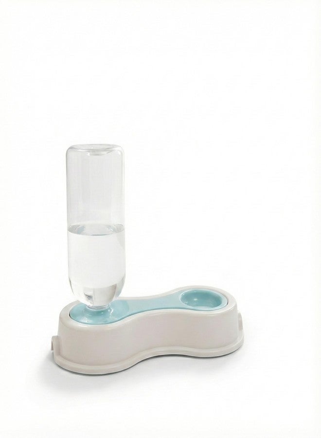 TUKLOZ Automatic Pet Water Dispenser, Dog Cat Rabbit Bowl Feeder, Anti-Skid Blue Dish - Image 1
